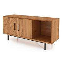 KOMMODE BREIT LEON Wildeiche - Wildeiche, Holz (144/65/45cm) - byoak