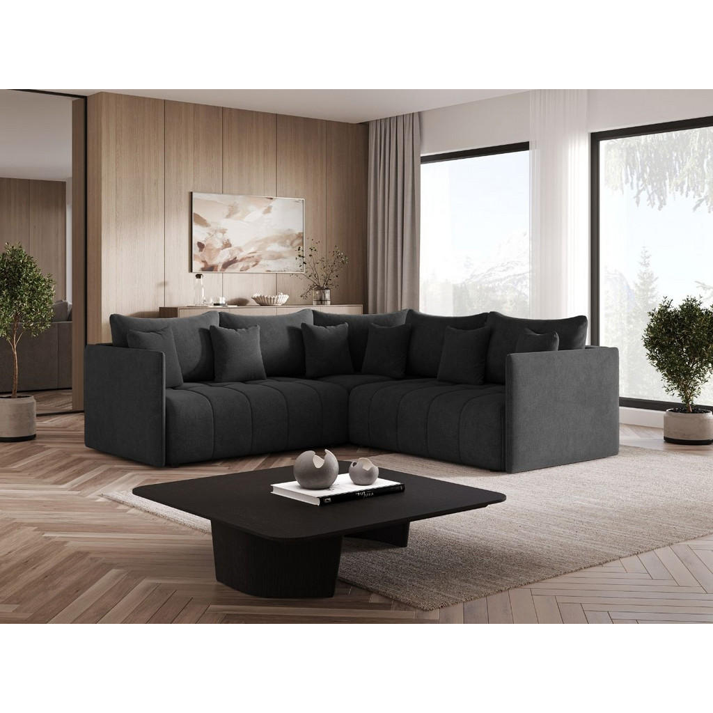 Thumbnail - Graingold Ecksofa, Anthrazit, Textil, Kiefer, 4-Sitzer, L-Form,L-Form, 231x231 cm, Oeko-Tex®, Reach, Hergestellt in Euro...