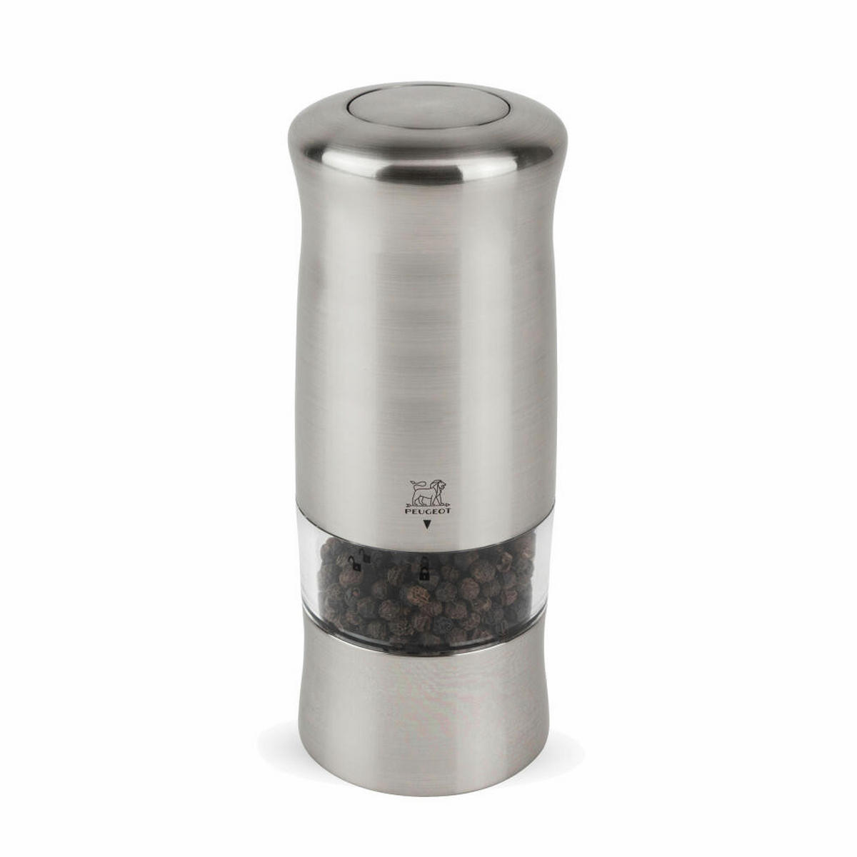 MÜHLENSET Elektrisch Zeli 14cm Pfeffer- & Salzmühle Edelstahl Stahlmahlwerk - Grau, Metall (5.6/14/5.6cm) - PEUGEOT