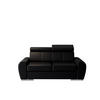 SCHLAFSOFA APOLLO 2, Sofa mit Schlaffunktion, Farbe: Schwarz, Kunstleder - Schwarz, Textil (180/96/99cm) - O-Sofa