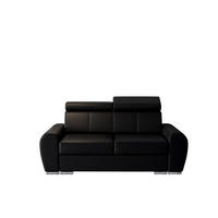 SCHLAFSOFA APOLLO 2, Sofa mit Schlaffunktion, Farbe: Schwarz, Kunstleder - Schwarz, Textil (180/96/99cm) - O-Sofa
