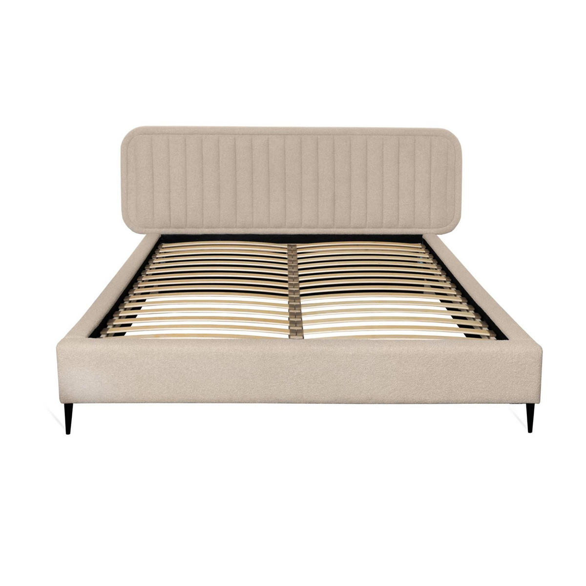 POLSTERBETT Miami Now Or Never - Beige, Holzwerkstoff/Textil (140/200cm) - Fun Möbel