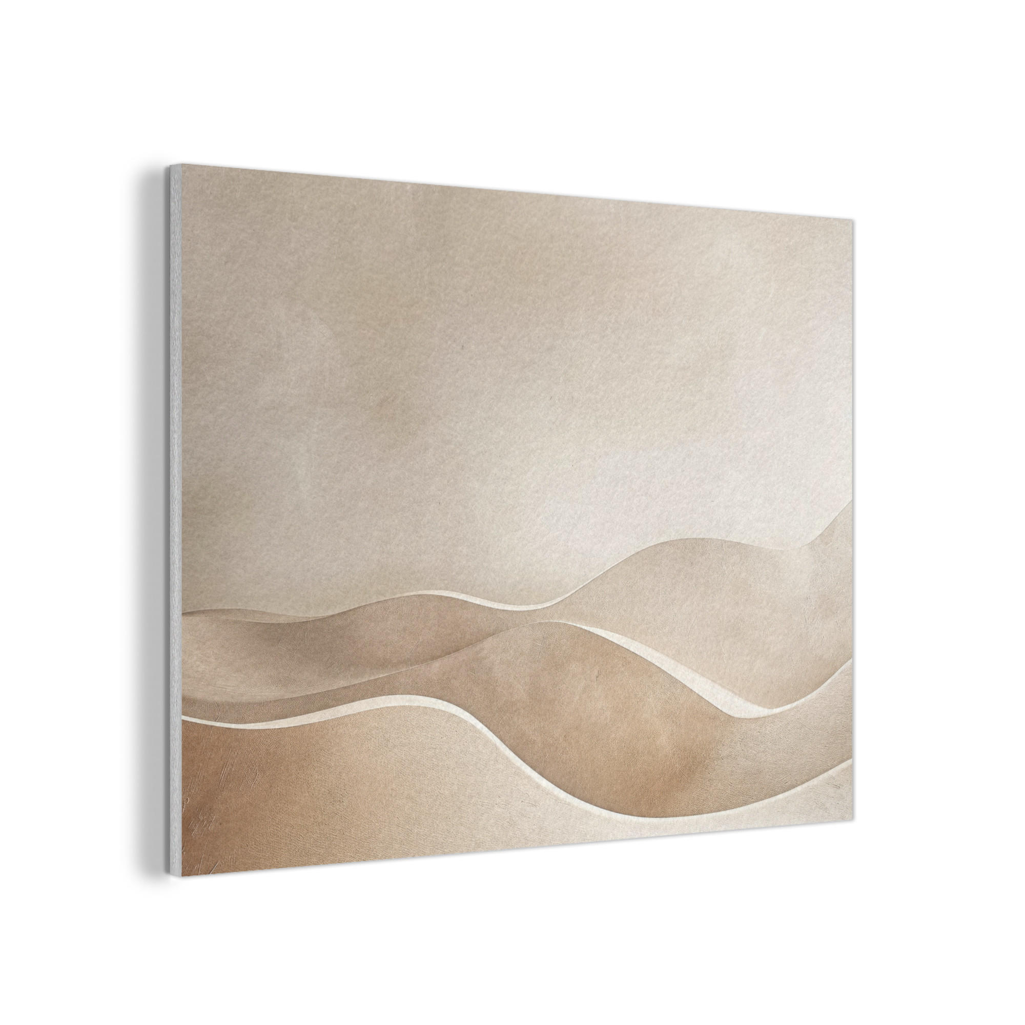 AKUSTIKPANEEL Beige - Natur - Abstrakt - Modern 80x60 cm - Beige, Textil (80/0.9/60cm) - MuchoWow