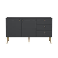SIDEBOARD, Bodo, Grau, Holzwerkstoff, 148 x 40 x 82 cm - Grau, Holzwerkstoff (148/82/40cm) - ebuy24