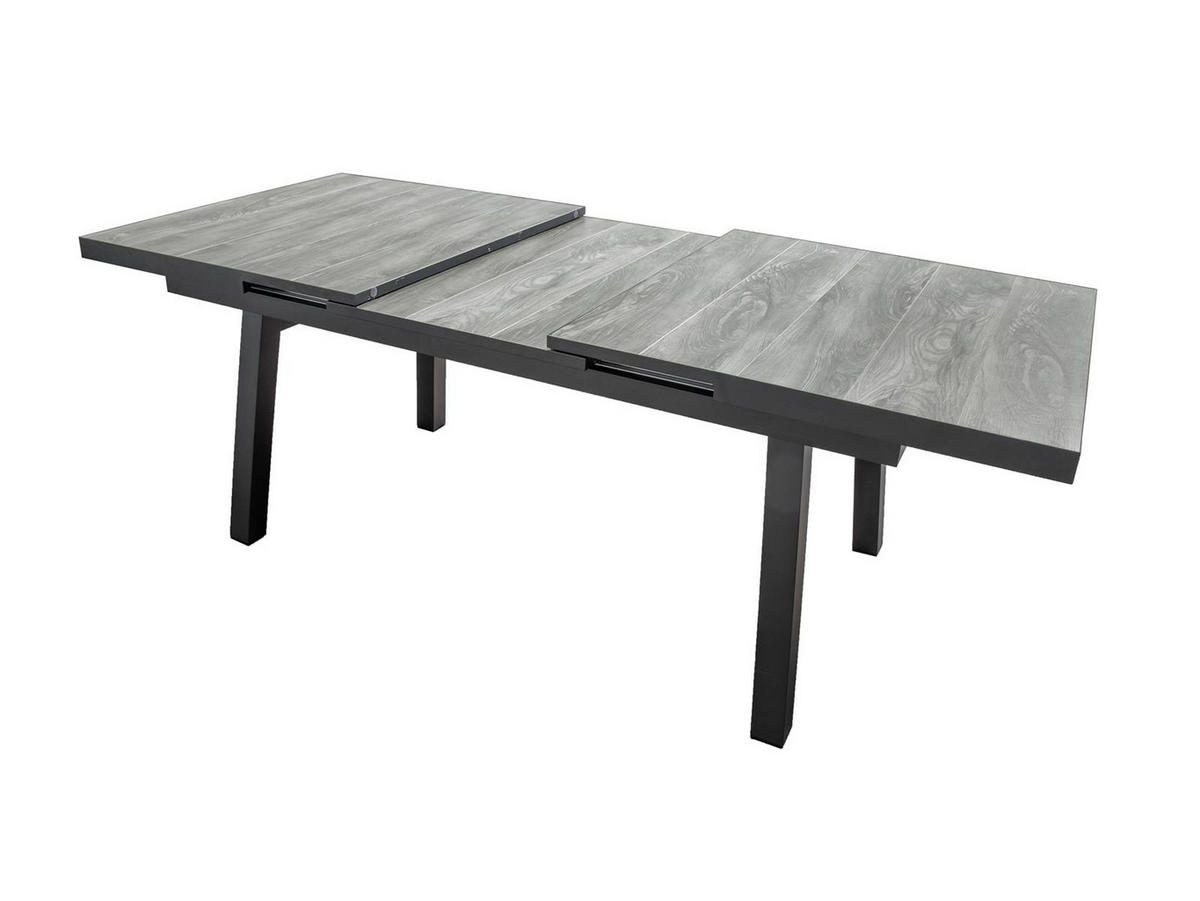 GARTENTISCH Darwin Aluminium ausziehbar 160-210/90/75 cm - Grau, Kunststoff (160/90/77cm) - Green Spirit