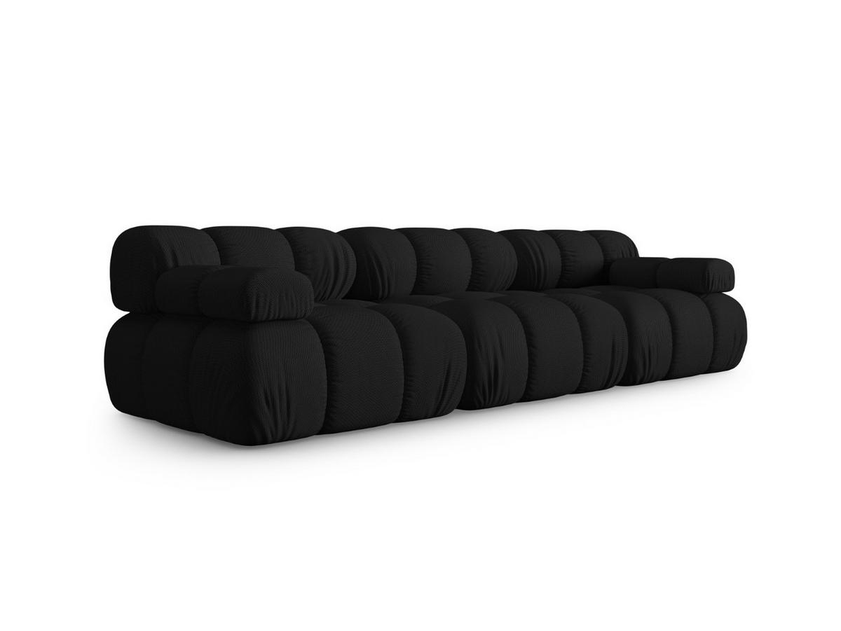 SOFA modular Bellis aus 3D-Stoff schwarz 3 Sitzplätze - Schwarz, Textil (94/70/282cm) - Micadoni