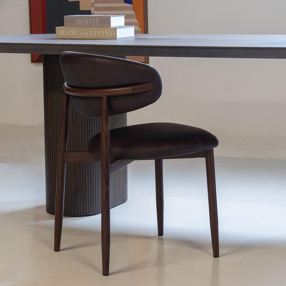 ESSZIMMERSTUHL 2er Set aus PU-Leder, dunkelbraun - Dunkelbraun, Metall (52/77/56cm) - Giga Meubel
