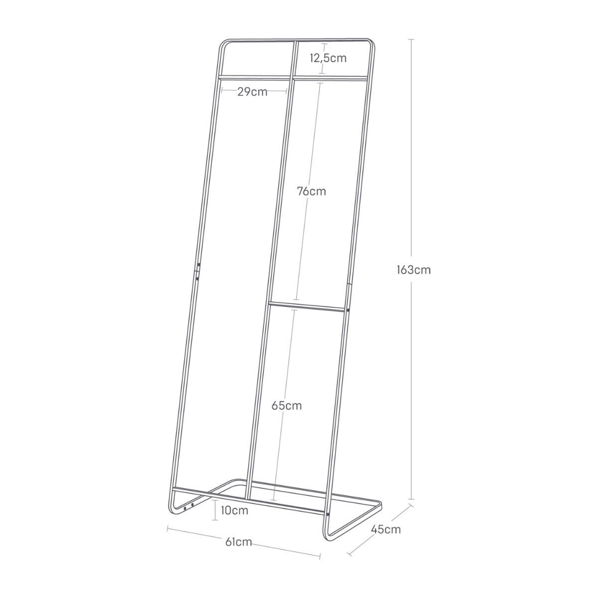 GARDEROBENSTÄNDER Tower weiß 61/163/45 cm freistehend - Weiß, Metall (45/163/61cm) - Yamazaki