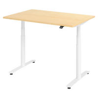 SCHREIBTISCH elektrisch Bluetooth & App XDLR 120/80/72 cm in Ahornfarben/Weiß - Ahornfarben/Weiß, Holzwerkstoff (120/80/72cm) - bümö