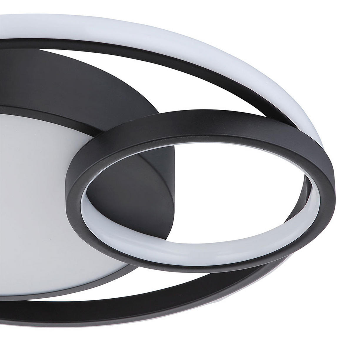 LED DECKENLEUCHTE Kamilla Metall Schwarz - Schwarz, Metall (40.5/39.5/10cm) - Globo Lighting