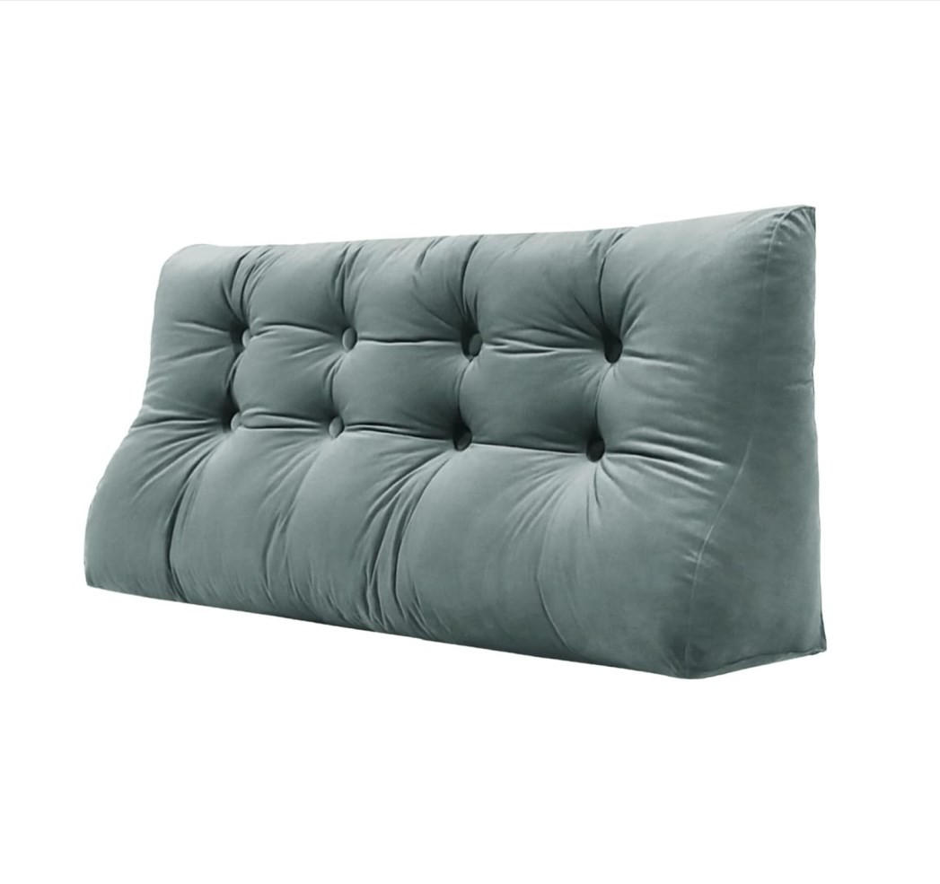 RÜCKENKISSEN Körperkontur Samtlook Grau 140 cm - Grau, Textil (55/140cm) - Vercart