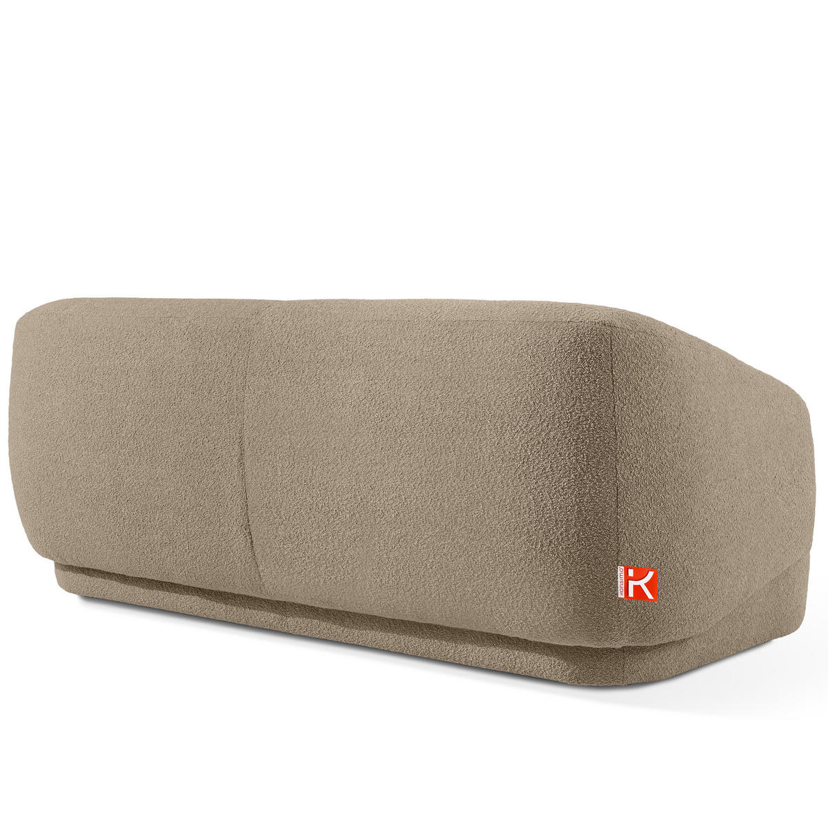 EINZELSOFA VIRA, Beige, Bouclé - Beige/Schwarz, Holz/Holzwerkstoff (210/84/100cm) - KONSIMO®