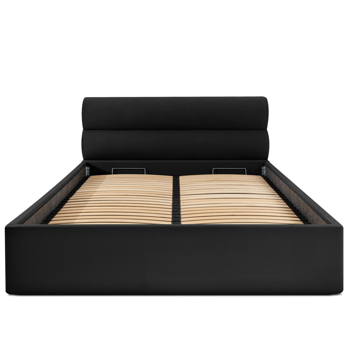POLSTERBETT LUNEO - Schwarz, Holz/Holzwerkstoff (162/204cm) - KONSIMO®