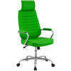 CHEFSESSEL Lederlook Grün - Chromfarben/Grün, Textil/Metall (60/117/67cm) - CLP