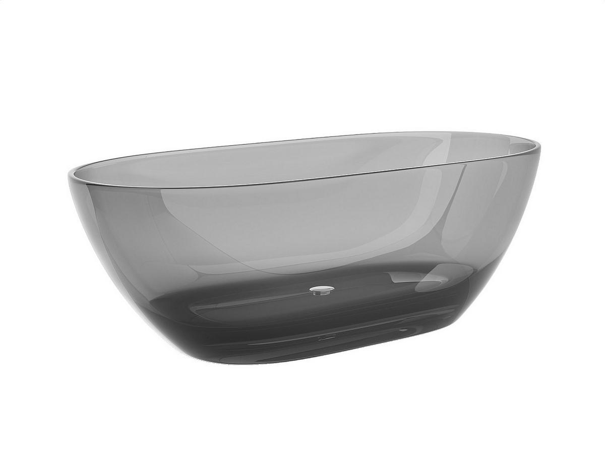 FREISTEHENDE Badewanne - 1 Person - harz - grau Spavo - Grau, Kunststoff (160/56/72cm) - Vente-Unique