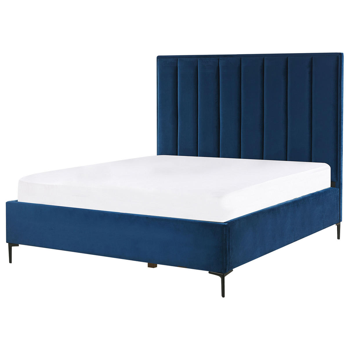 POLSTERBETT 140x200 cm Blau Sezanne - Blau, Textil (140/200cm) - Beliani