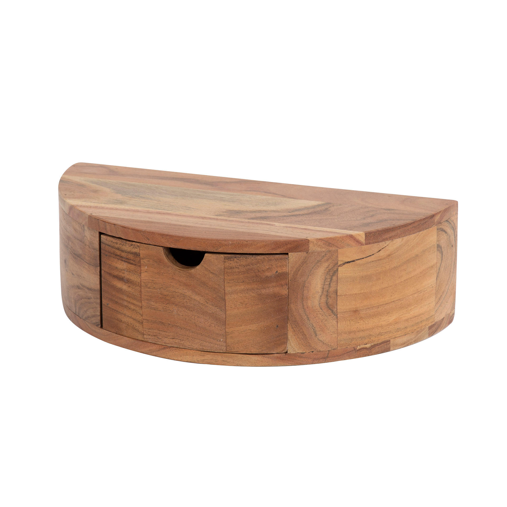NACHTTISCH Curve Braun 20/40/ 12 cm - Braun, Holz (40/12/20cm) - Hoyz Collection