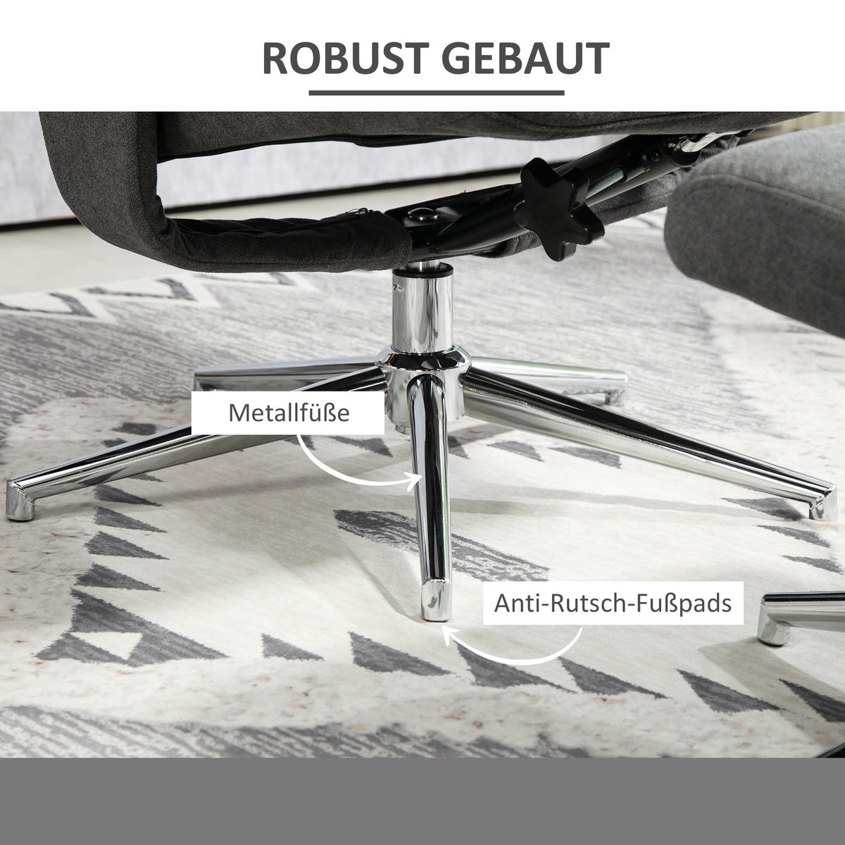 SESSEL Dunkelgrau 85.0/78.0/106.0cm - Dunkelgrau, Textil (78/106/85cm)