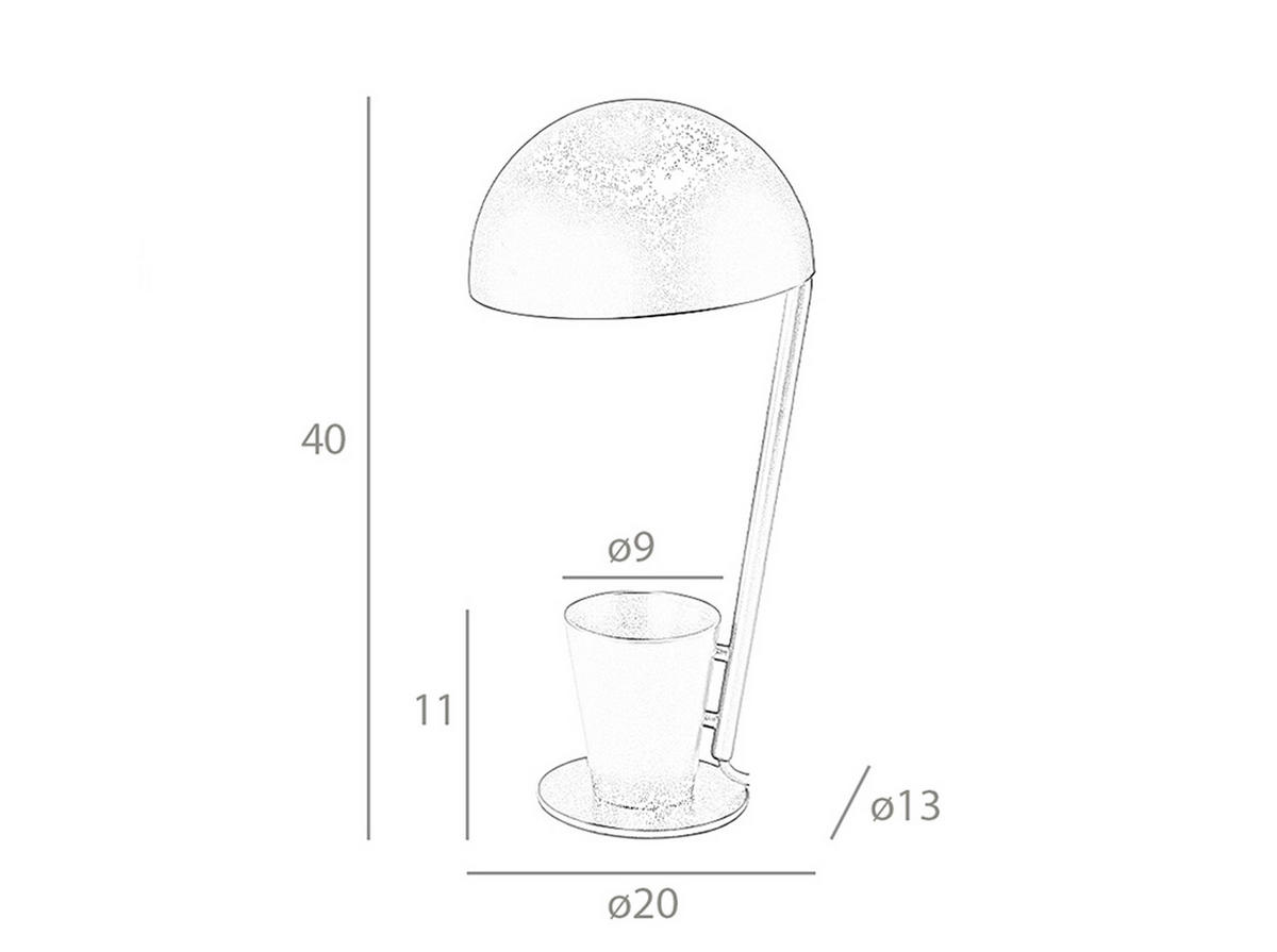 TISCHLAMPE Stahl Schwarz - Schwarz, Metall (20/20/40cm) - ANGEL CERDA