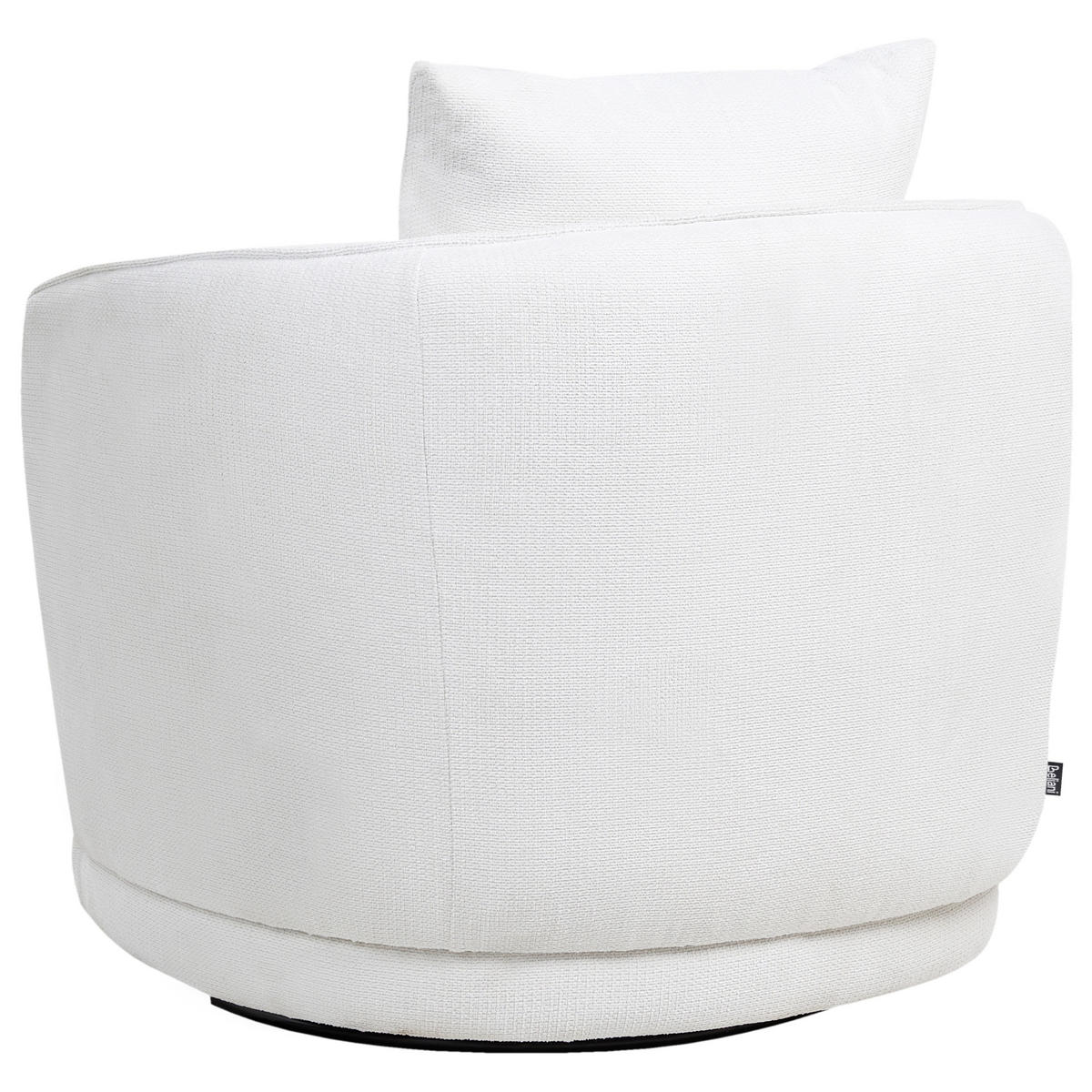 DREHSESSEL Cremeweiß Andalen - Weiß, Textil (85/74/79cm) - Beliani