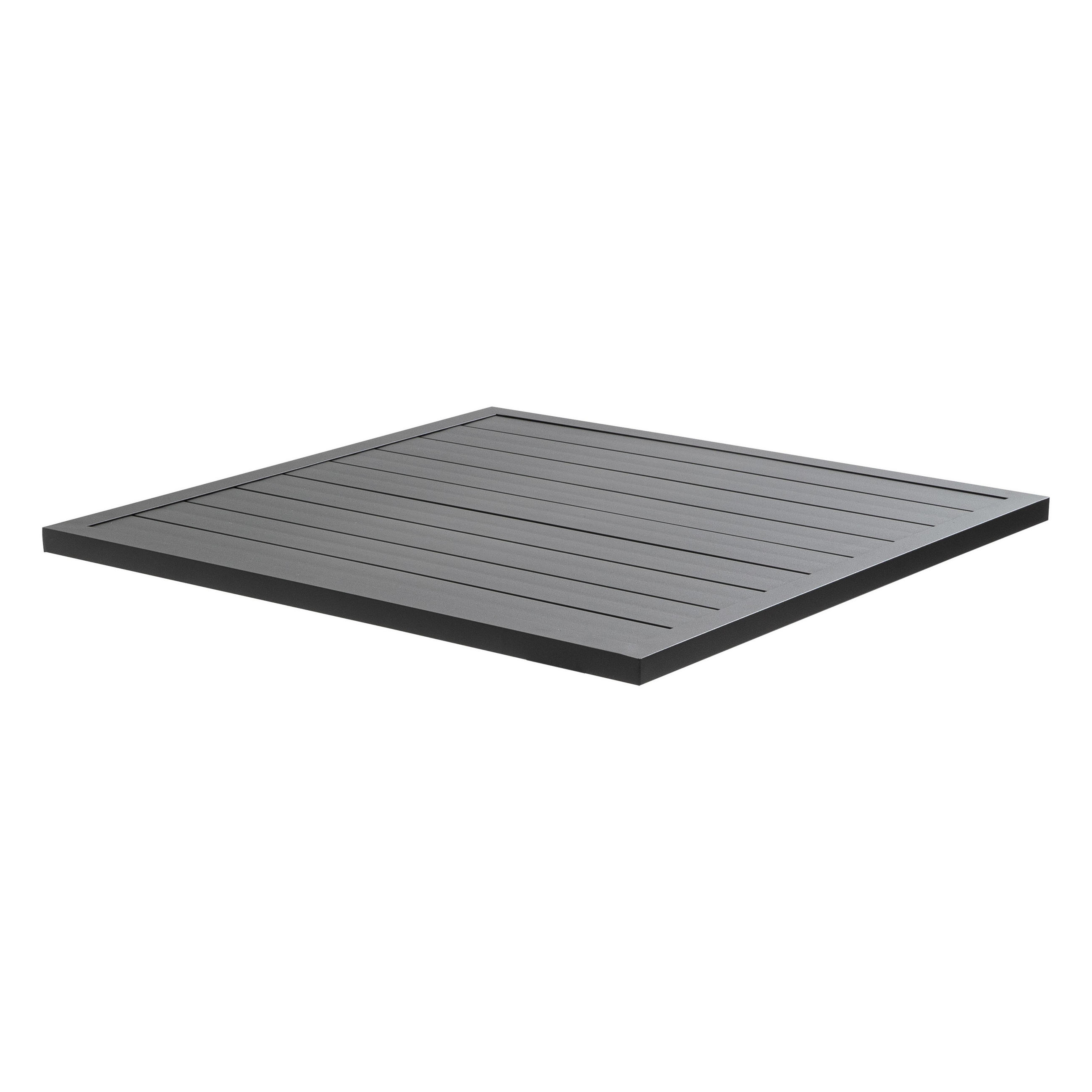 TISCHPLATTE, Schwarz - Schwarz, Metall (70/70/3cm) - Oviala