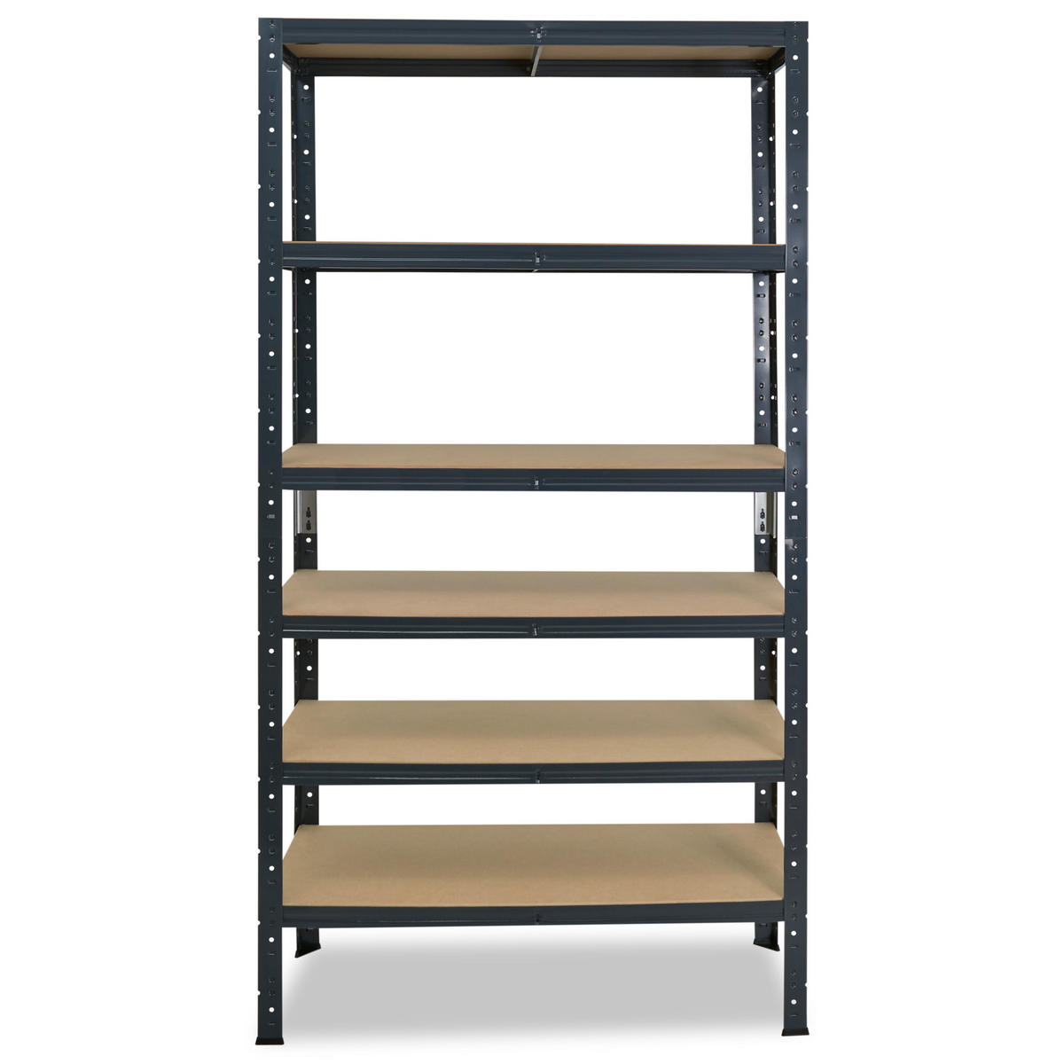 SCHWERLASTREGAL HOME 200x75x45 cm in anthrazit mit 6 Böden und 145 kg Traglast pro Boden - Anthrazit, Metall (75/200/45cm) - shelfplaza
