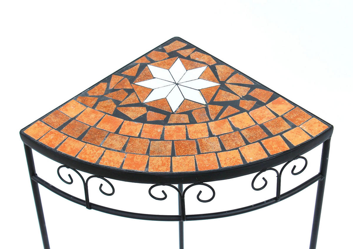 BLUMENHOCKER Metall Mosaik 62 cm 12013 L - Schwarz, Metall (30/62/30cm) - DanDiBo