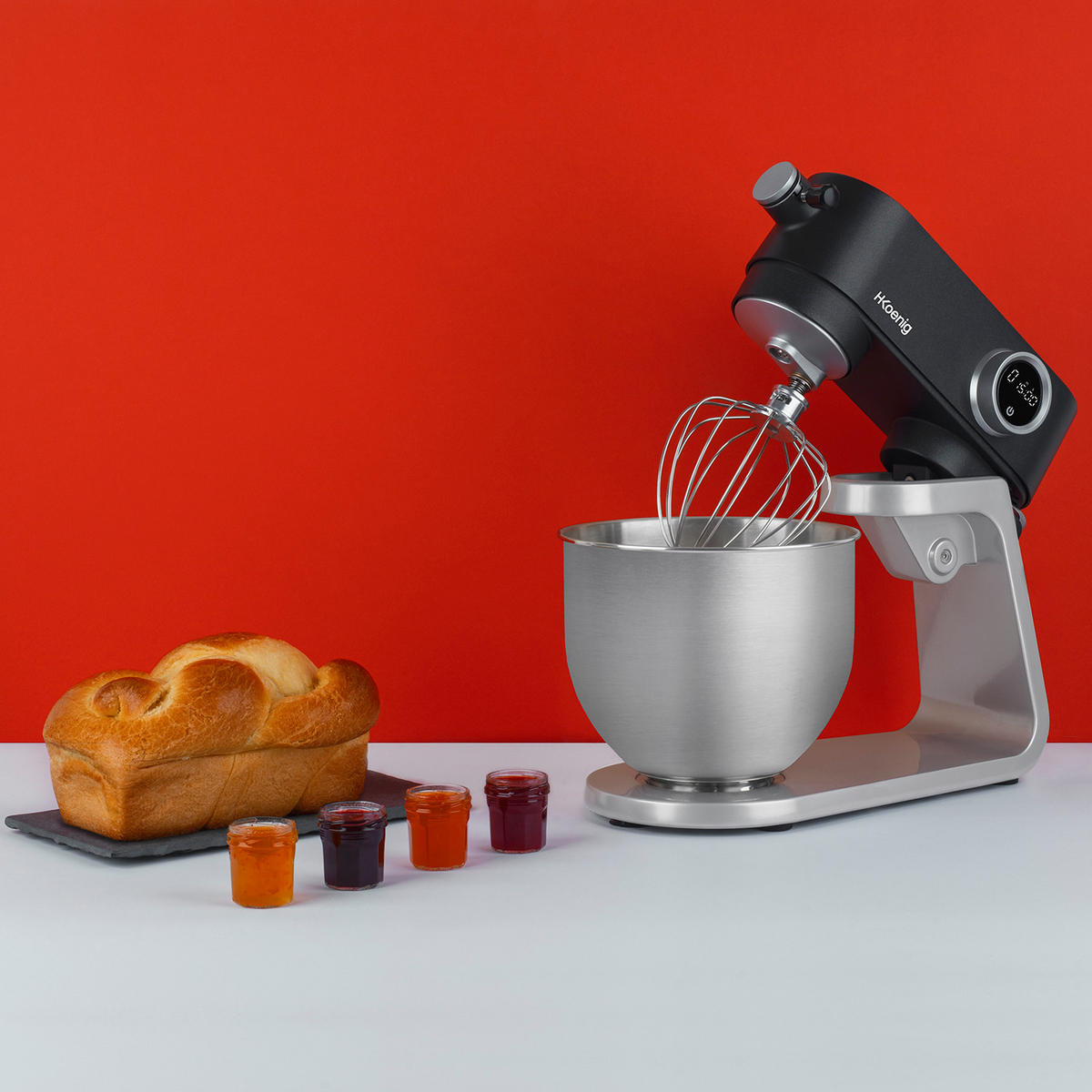 KÜCHENMASCHINE KM120 Silber - Grau, Metall (39/34/22cm) - HKoenig