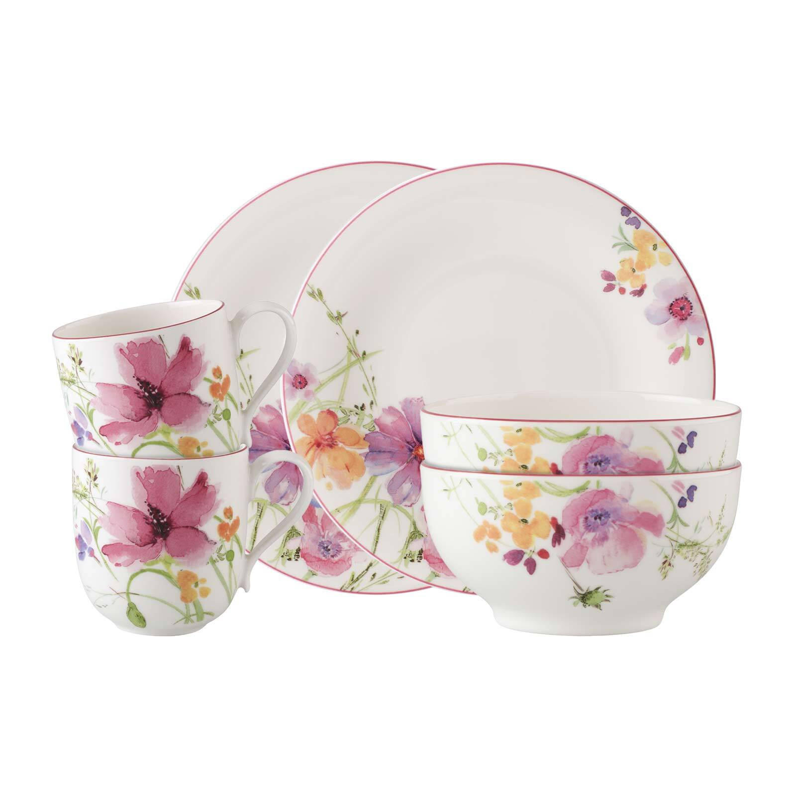 FRÜHSTÜCKS-SET Mariefleur Basic bunt - Multicolor, Keramik (1/1/1cm) - Villeroy & Boch