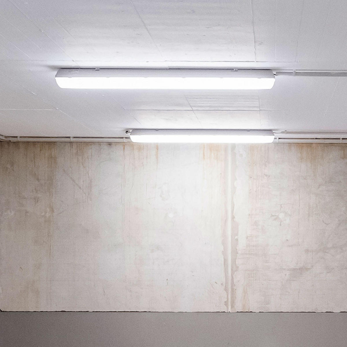 LED DECKENLEUCHTE Wannenleuchte Weiß 2er Set - Weiß, Kunststoff (120/6.5/5.8cm)