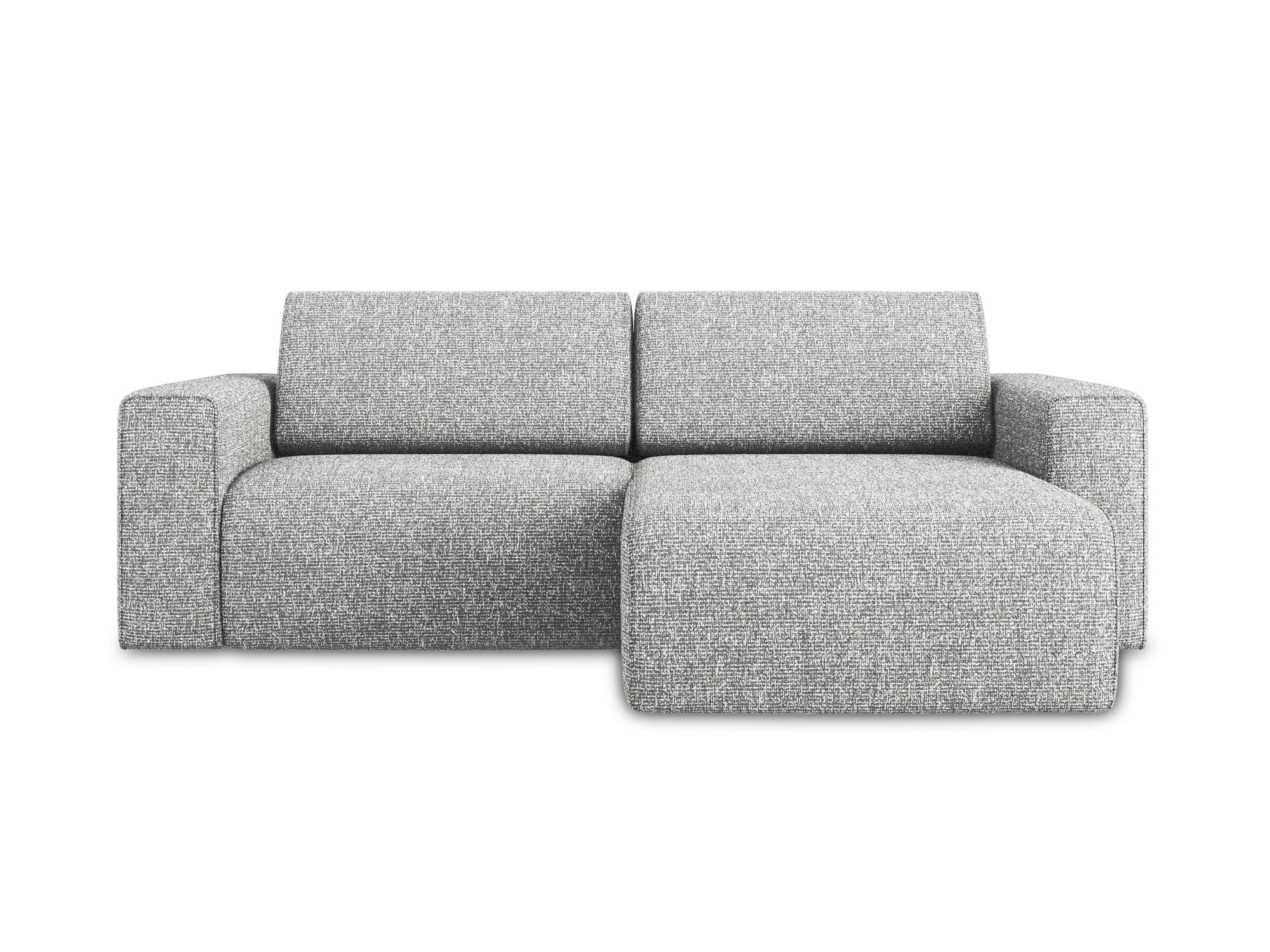 ECKSOFA Rechts Strukturstoff Stoff Grau - Beige/Silberfarben, Kunststoff/Textil (224/167cm) - Makamii
