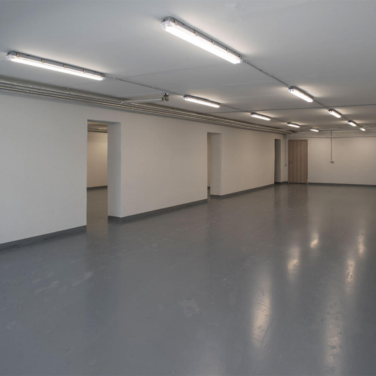 LED DECKENLEUCHTE Grau Wannenform 10er Set - Grau, Kunststoff (120/8.6/7cm)