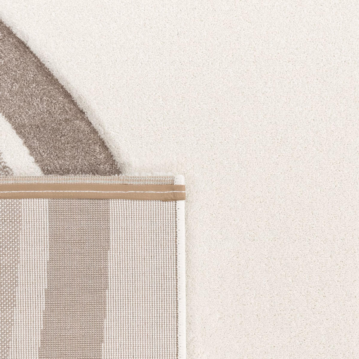 KINDERTEPPICH Regenbogen mit Herz Kinderzimmer schmutzabweisend Beige Läufer 80x150 - Beige, Textil (80/150cm) - KADIMA DESIGN