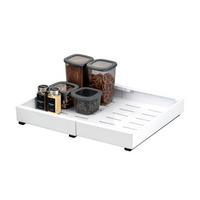 TELESKOPSCHUBLADE, ausziehbar, Metall, weiß - Weiß, Metall (51/6/42cm) - bremermann