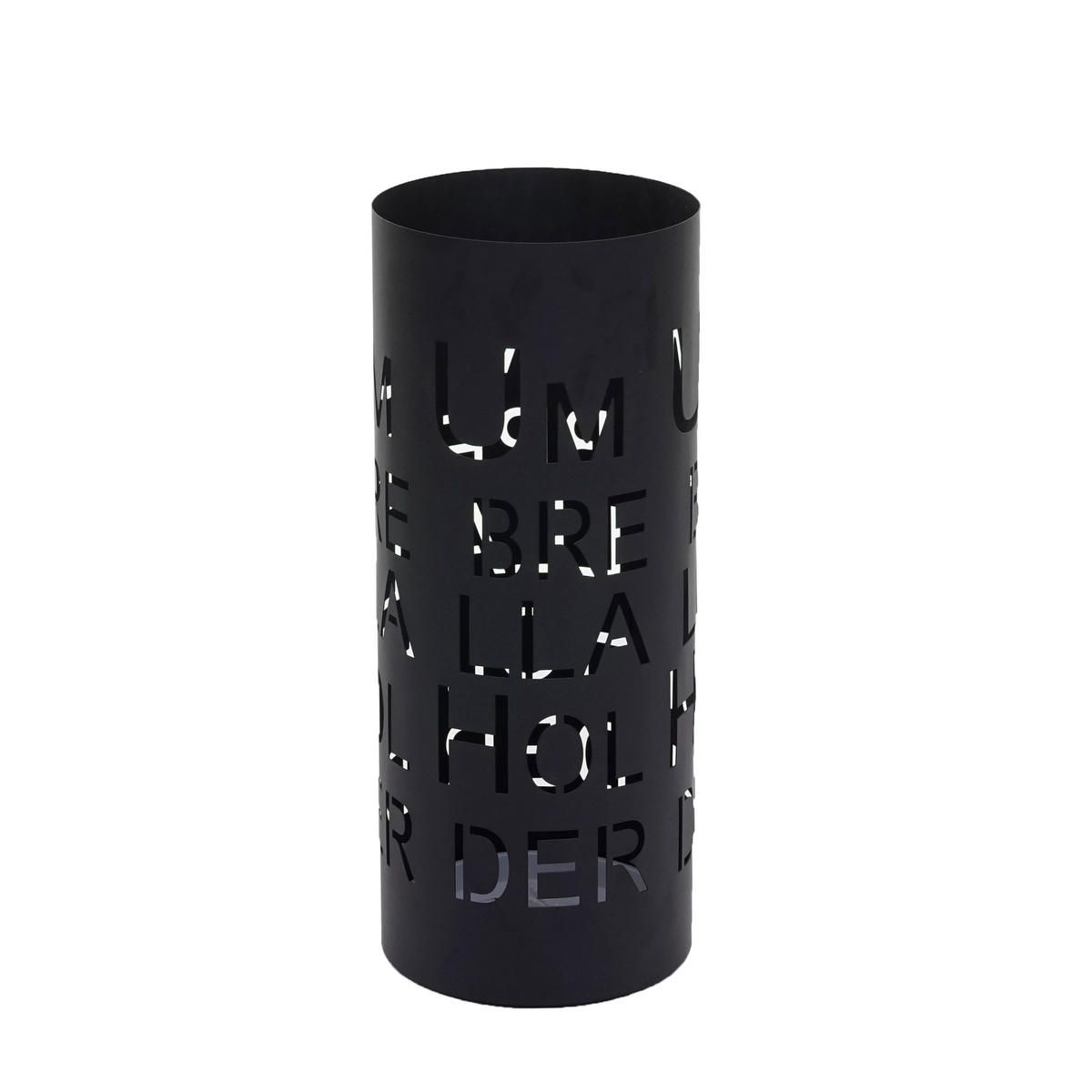 SCHIRMSTÄNDER SCHRIFT SCHWARZ Schwarz - Schwarz, Metall (22/55/22cm) - MCW