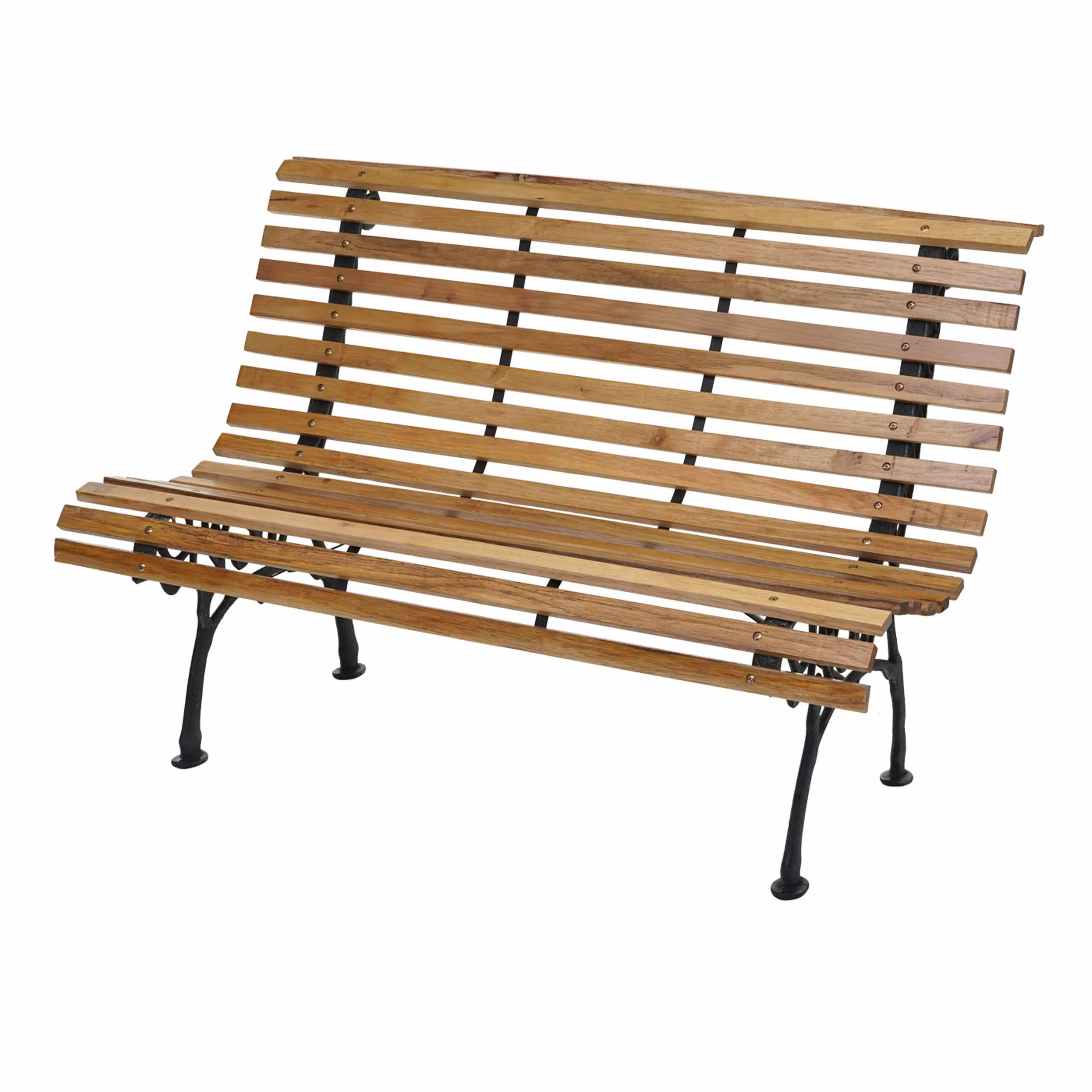 GARTENBANK 2-SITZER Schwarz, Braun - Schwarz/Braun, Holz (122/80/70cm) - MCW