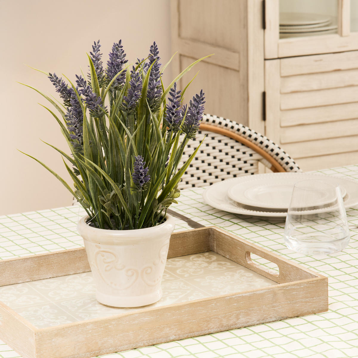 LAVENDEL Lavid 22/22/35 cm - Violett, Kunststoff (35cm) - Atmosphera Createur d´interieur