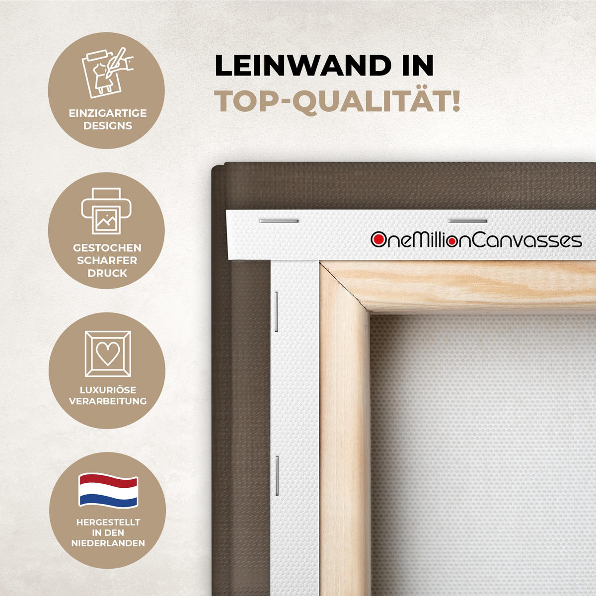 OBRAZ NA PLÁTNĚ Barva - hnědá - Japandi 90x140 cm - měděná, textil (90/140cm) - MuchoWow