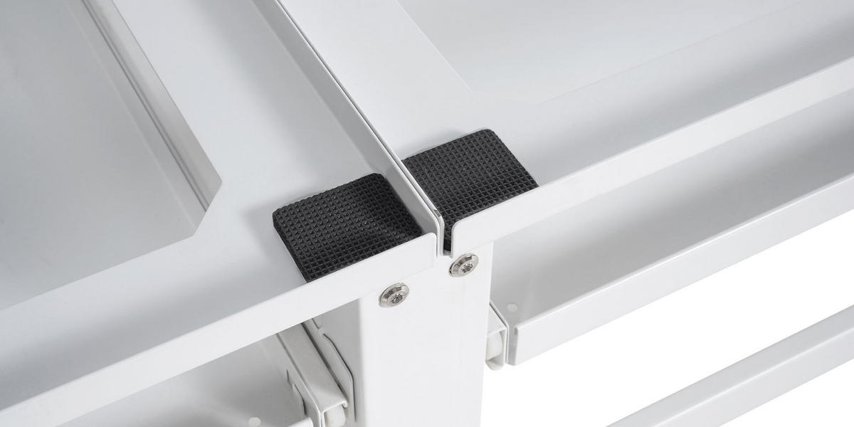 WASCHMASCHINENUNTERGESTELL doppelt DAVID für je 200kg Weiß - Weiß, Metall (124/38/61cm) - DELUKE