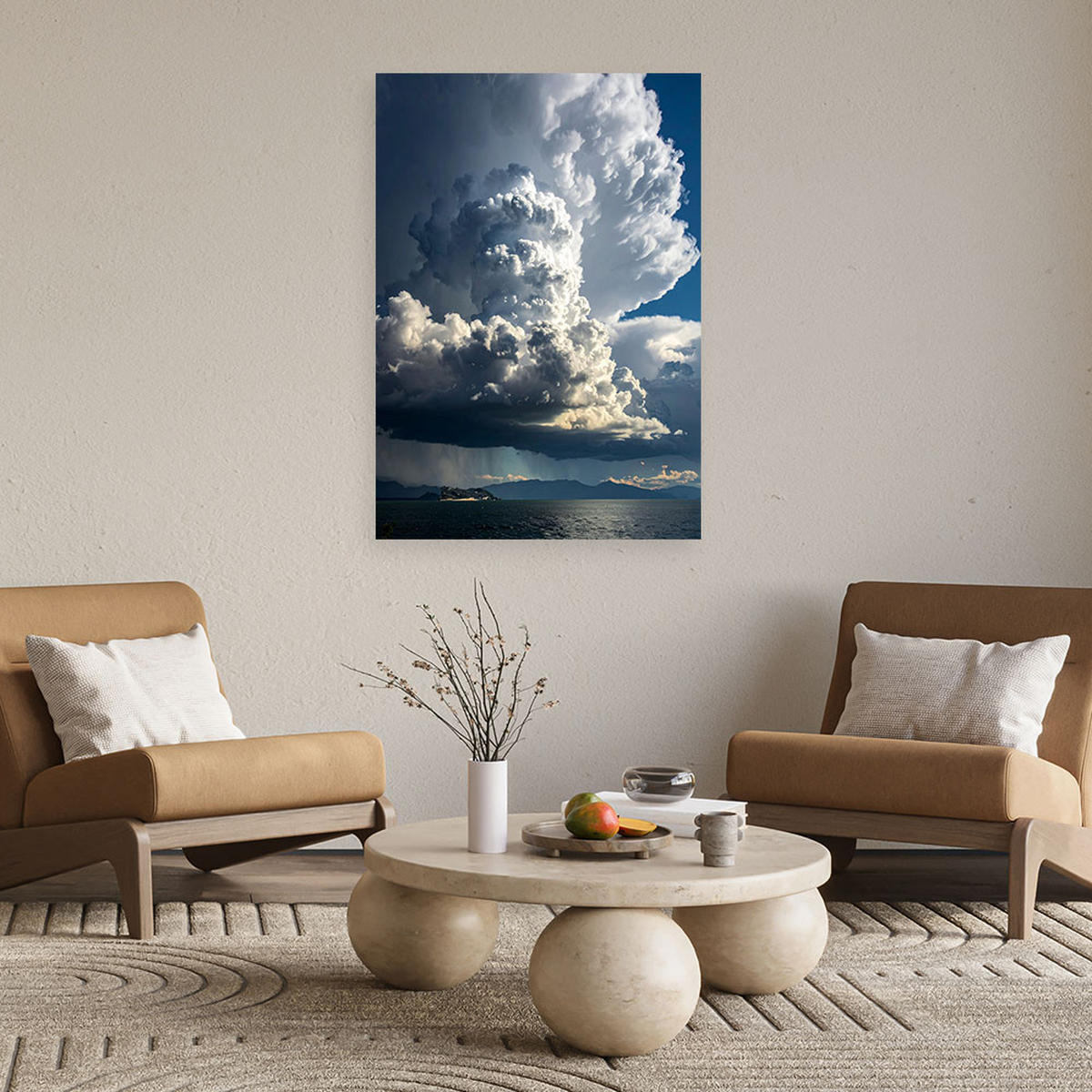 LEINWANDBILD Natur und Botanik 60x90cm - Blau, Textil (60/90cm) - Feeby