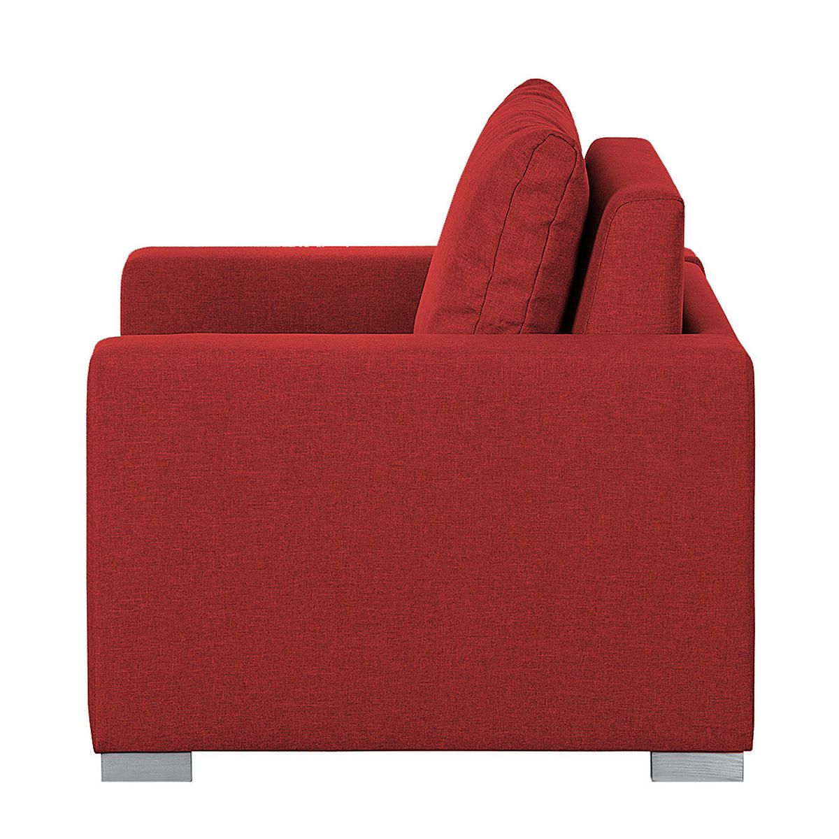 SCHLAFSESSEL - Silberfarben/Rot, Textil (110/90/90cm) - home24