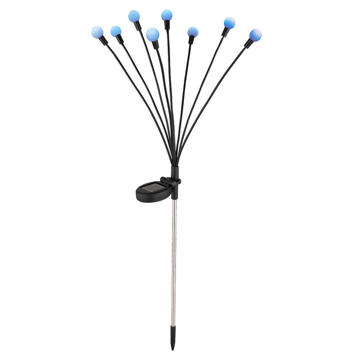 LED AUSSENLEUCHTE Edelstahl Schwarz 2er Set - Schwarz, Metall (20/12/70cm) - Globo Lighting