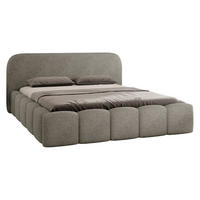 POLSTERBETT Refola Boucle - Schwarz/Graphitfarben, Holz/Holzwerkstoff (140/200cm) - MIRJAN24