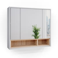 BADSPIEGELSCHRANK Beatrice Weiß 80 x 72 cm - Weiß, Holzwerkstoff (80/72/20cm) - Vicco
