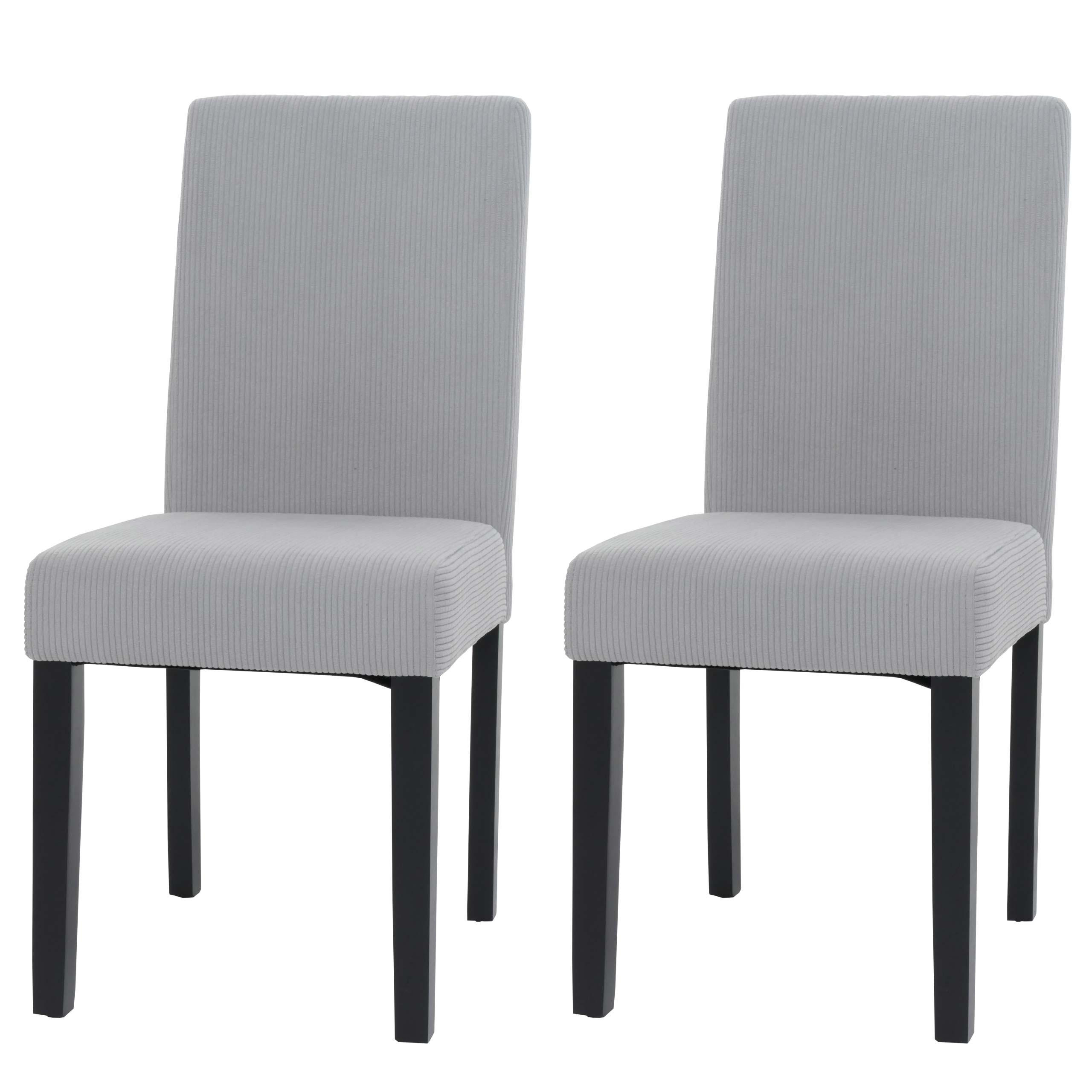 ESSZIMMERSTUHL Hellgrau 2er-Set - Hellgrau, Textil (42/90/50cm) - MCW