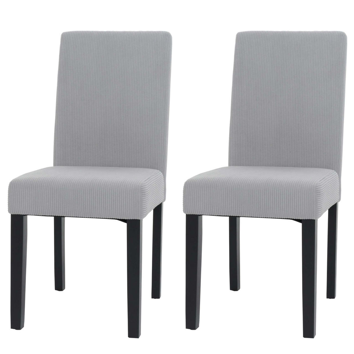 ESSZIMMERSTUHL Hellgrau 2er-Set - Hellgrau, Textil (42/90/50cm) - MCW