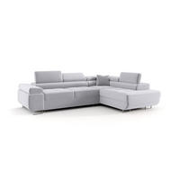ECKSOFA Monaro Mit Schlaffunktion - Hellgrau, Holzwerkstoff/Textil (275/202cm) - Fun Möbel