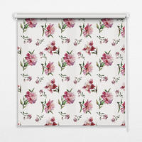 VNÚTORNÁ roleta - okenná roleta - roleta - 100x100 cm - Ružový kvet - pink, plast (100/100/0.5cm) - TULUP