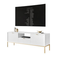 TV-ELEMENT CORTADO GOLD RTV154 WEISS - Weiß, Holzwerkstoff (154/56/39cm) - Lookway