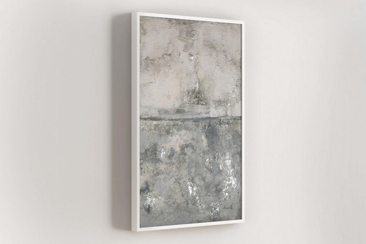 OLEJOMAĽBA 80/120 cm, Zvieratá - sivá, drevo/textil (80/120cm) - KUNSTLOFT